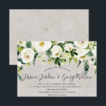 Modern White Flowers Elegant Wedding Invitation Kaart<br><div class="desc">Modern White Flowers Elegant Wedding Invitation Bekijk collectie in Niche en Nest Store</div>