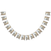 Modern White Flowers Pearls Bunting Flag Vlaggetjes (Alle)