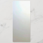 Modern White Flowers Pearls Menu (Achterkant)