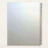 Modern White Flowers Pearls Planner (Achterkant)