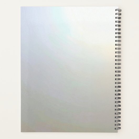 Modern White Flowers Pearls Planner (Achterkant)