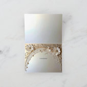 Modern White Flowers Pearls Thank You Card Bedankkaart (Binnen)