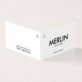 Modern White Folded Clothing Hang Label Kaart (Buitenkant)