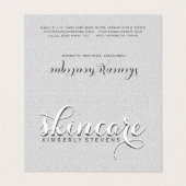 Modern White Glitter Visitekaartje (Buitenkant ongevouwen)