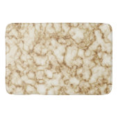 Modern White Gold Faux Marble Bath Mat (Voorkant)
