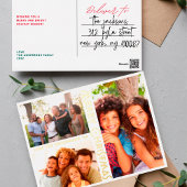 MODERN WHITE Gold MERRY CHRISTMAS MULTI Photo Folie Feestdagen Briefkaart