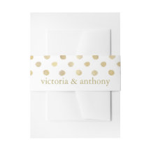 Modern White & Gold Polka Dots Wedding