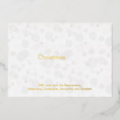 Modern White Gold Script Bokeh Merry Kerstmis Folie Uitnodiging (Voorkant)
