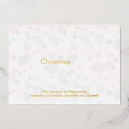 Modern White Gold Script Bokeh Merry Kerstmis Folie Uitnodiging