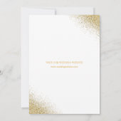 Modern White & Gold Wedding Save the Date Photo (Achterkant)