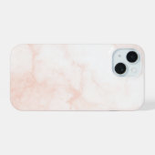 Modern White & Golden Marble iPhone 15 Case (Achterkant horizontaal)