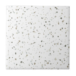 Modern White Grey Brown Terrazzo Tegeltje