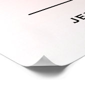 Modern White Grey Marble Wedding Welkom Poster (Hoek)