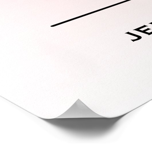 Modern White Grey Marble Wedding Welkom Poster (Hoek)