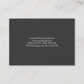 Modern White Grey Minimalist Professional Visitekaartje (Achterkant)