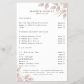 Modern, White Grey-Pink Leafy Flyer (Voorkant)