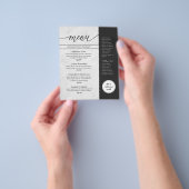 Modern White Grey Restaurant Menu Flyer (Hand)