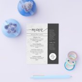 Modern White Grey Restaurant Menu Flyer (Enkel)
