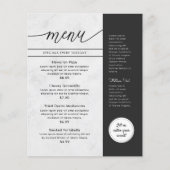 Modern White Grey Restaurant Menu Flyer (Voorkant)