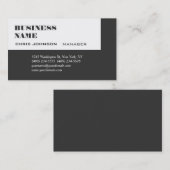 Modern White Grey Striped Trendy Visitekaartje (Voorkant / Achterkant)