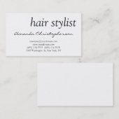 Modern White Hair Stylist Attractive Visitekaartje (Voorkant / Achterkant)