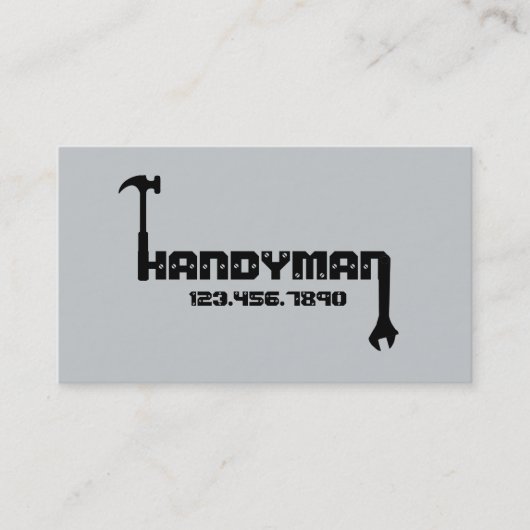 Modern White Handyman Maintenance Visitekaartje (Voorkant)