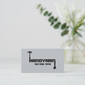 Modern White Handyman Maintenance Visitekaartje (Staand voorkant)