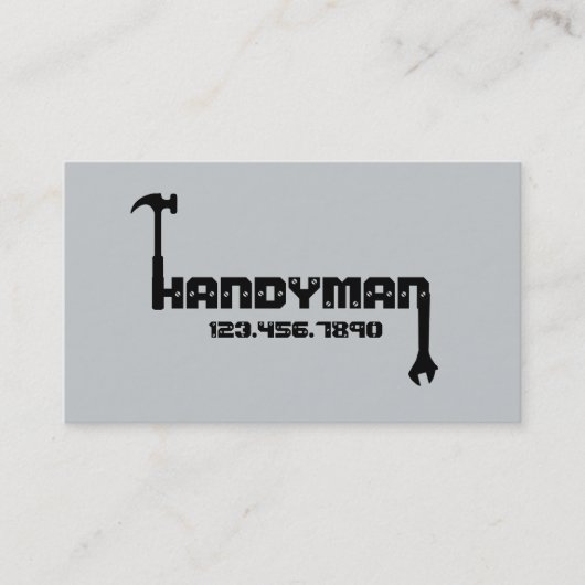 Modern White Handyman Maintenance Visitekaartje (Voorkant)