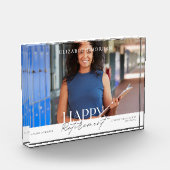 Modern White Happy Retirement Keepsake Fotoblok (Links)