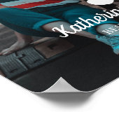 Modern White Heart Best Friend Friendship Foto Poster (Hoek)