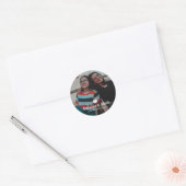 Modern White Heart Best Friend Friendship Foto Ronde Sticker (Envelop)