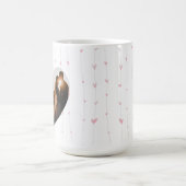 Modern White Heart Shaped Photo Custom voor haar Koffiemok (Center)