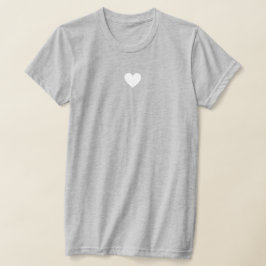 Modern White Heart Stijlvolle Chic Love Custom Gre T-shirt