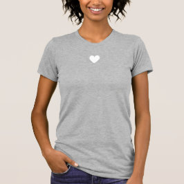 Modern White Heart Stijlvolle Chic Love Custom Gre T-shirt