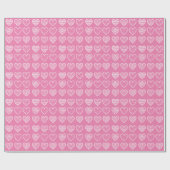 Modern white Hearts on Pink Happy Valentine's Day Cadeaupapier (Vlak)