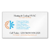 Modern White Heating & Cooling Magnetisch Visitekaartje (Voorkant)