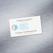 Modern White Heating & Cooling Magnetisch Visitekaartje (Voorbeeld)