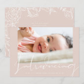 Modern White Introduction Hand Geschreven Photo Bi (Voorkant / Achterkant)