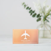 Modern White Jet Aircraft Airline Airplane Pilot Visitekaartje (Staand voorkant)