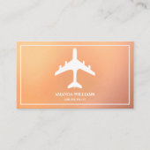 Modern White Jet Aircraft Airline Airplane Pilot Visitekaartje (Voorkant)