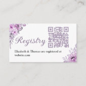 Modern White & Lavender Bridal Shower Informatiekaartje (Voorkant)