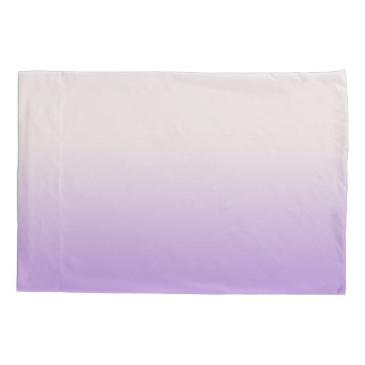 Modern White Lavender Paars Ombre Gradient Kussensloop (Achterkant-Links)