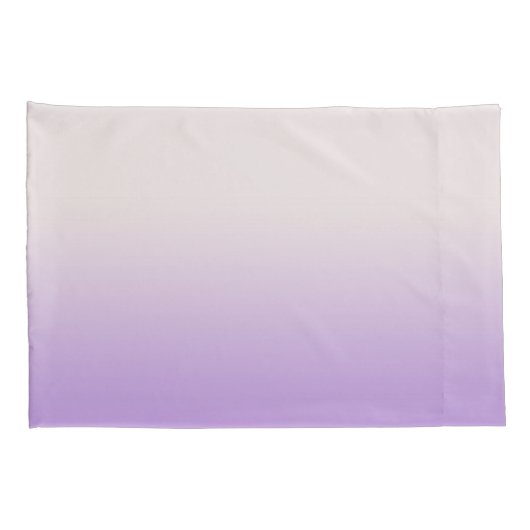 Modern White Lavender Paars Ombre Gradient Kussensloop (Achterkant-Rechts)