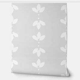 Modern White Leaf Pattern Peel Stick Wallpaper Behang