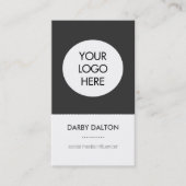 Modern White Logo Social Media Visitekaartje (Voorkant)
