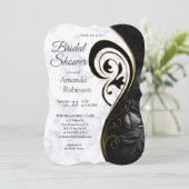 Modern White - Marble Black Abstract Kaart (Staand voorkant)