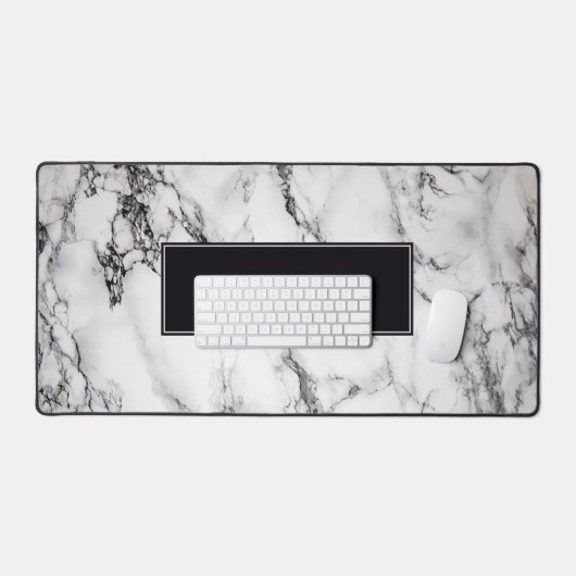Modern White Marble Bureaumat (Keyboard & Muis)