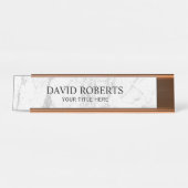 Modern White Marble Professional Bureau Naambordje (Voorkant)