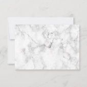 Modern White Marble Silver Glitter Bedankkaart (Achterkant)
