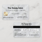 Modern White Marble Stone Credit Kaart Visitekaartje (Voorkant / Achterkant)